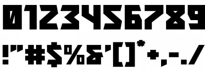 Major Force Expanded Font OTHER CHARS