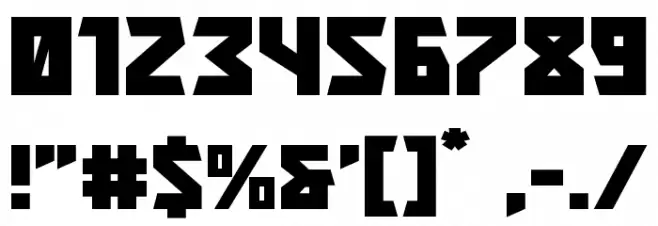 Major Force Expanded Font OTHER CHARS