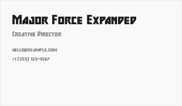 Major Force Expanded Business Card