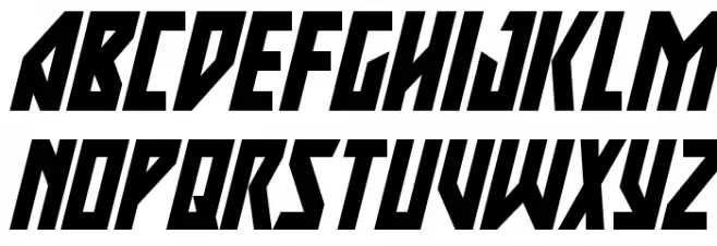 Major Force Extra-Italic フォント 大文字