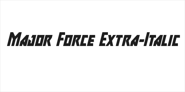 Major Force Extra-Italic Logo