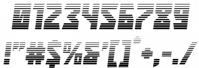 Major Force Gradient Italic Font OTHER CHARS