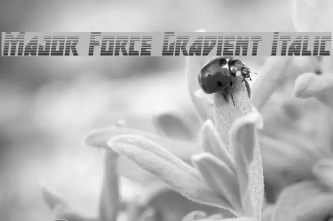 Major Force Gradient Italic Font examples