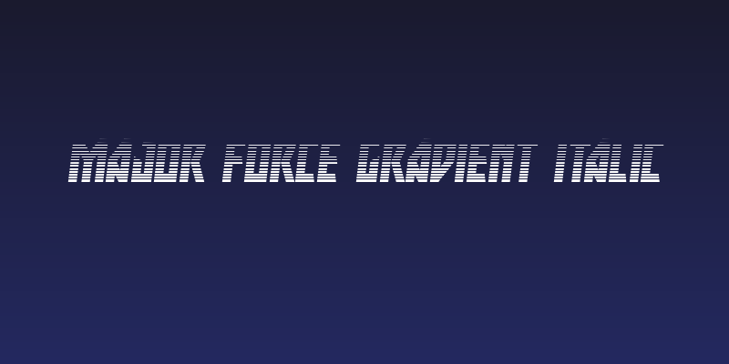 Major Force Gradient Italic Social Header