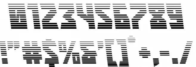 Major Force Gradient Leftalic Font OTHER CHARS
