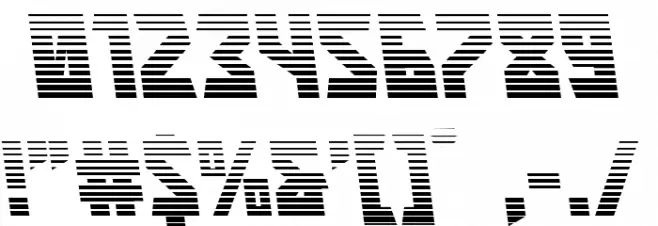 Major Force Gradient Leftalic Font OTHER CHARS