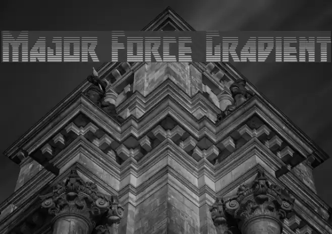 Major Force Gradient Font examples