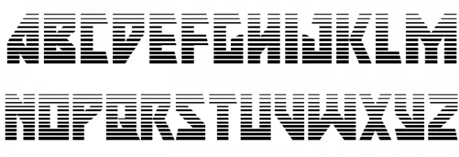Major Force Gradient Font LOWERCASE