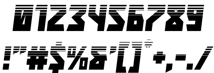 Major Force Halftone Italic Font OTHER CHARS