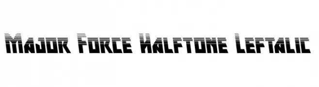 Major Force Halftone Leftalic  Frei Schriftart Herunterladen