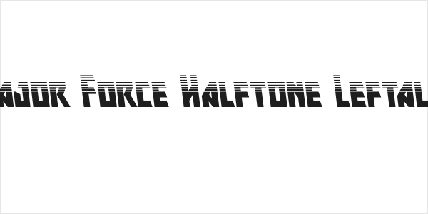 Major Force Halftone Leftalic Logo