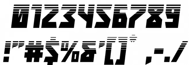 Major Force HalftoneItalic Font OTHER CHARS