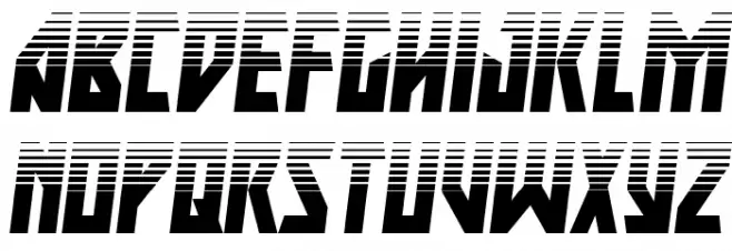 Major Force HalftoneItalic 字体 大写