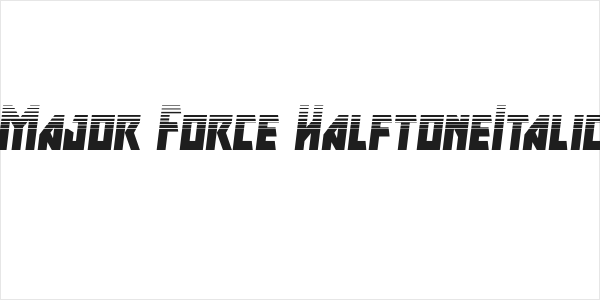 Major Force HalftoneItalic Logo