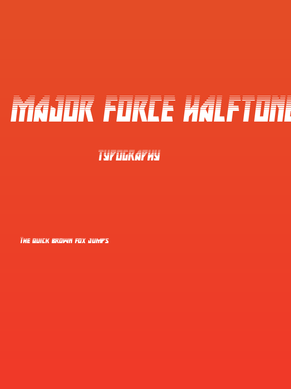 Major Force HalftoneItalic Poster