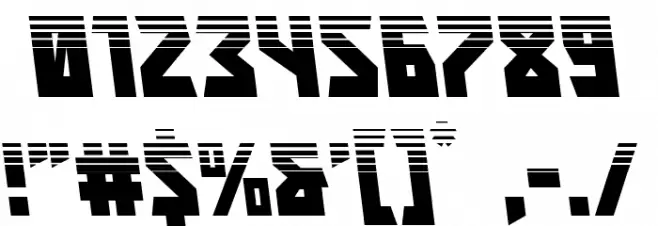 Major Force HalftoneLeftalic Font OTHER CHARS