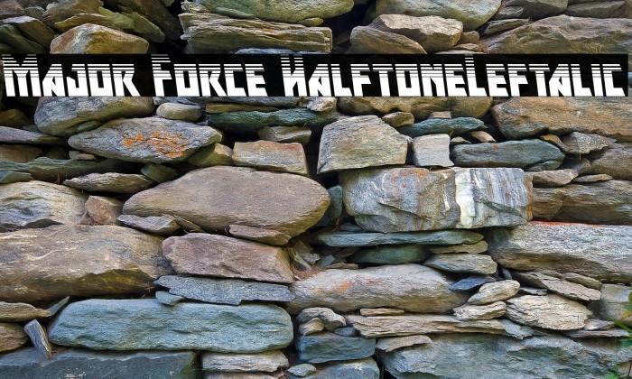 Major Force HalftoneLeftalic Example 1