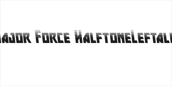 Major Force HalftoneLeftalic Logo