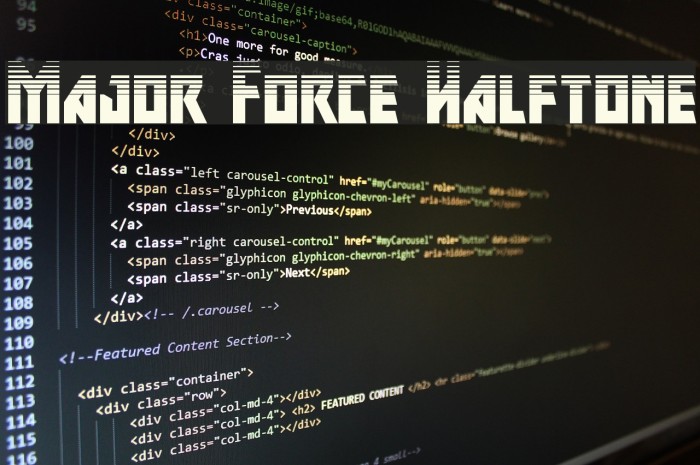 Major Force Halftone Example 1