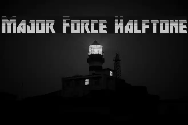Major Force Halftone Font examples