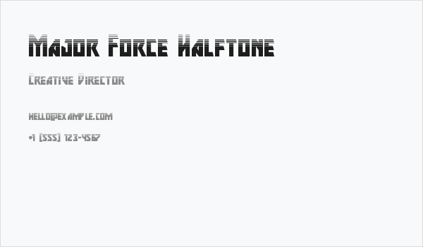 Major Force Halftone Business Card