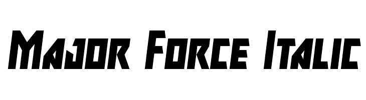 Major Force Italic  font caratteri gratis