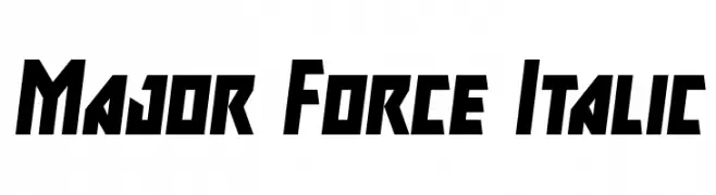 Major Force Italic  Frei Schriftart Herunterladen