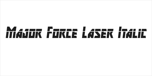 Major Force Laser Italic Logo