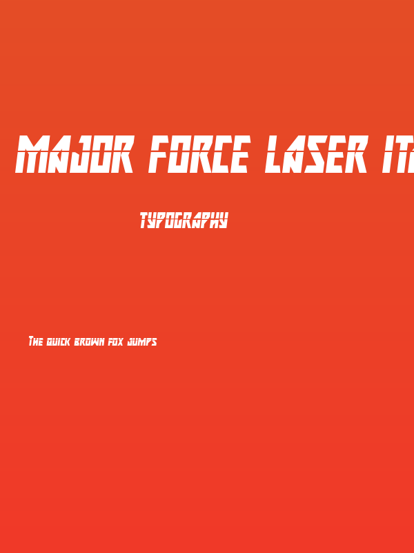 Major Force Laser Italic Poster