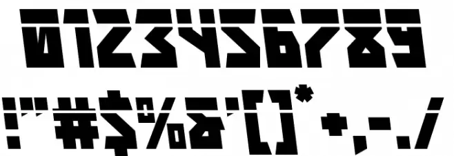 Major Force Laser Leftalic Font OTHER CHARS