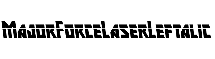 Major Force Laser Leftalic  Скачать бесплатные шрифты