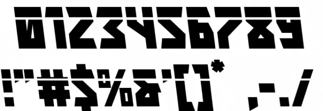 Major Force Laser Leftalic Font OTHER CHARS