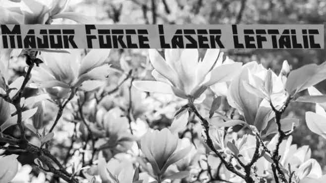 Major Force Laser Leftalic Font examples