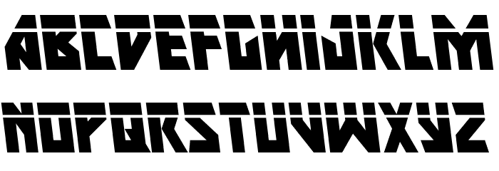 Major Force Laser Leftalic Font LOWERCASE
