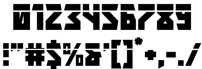 Major Force Laser Font OTHER CHARS