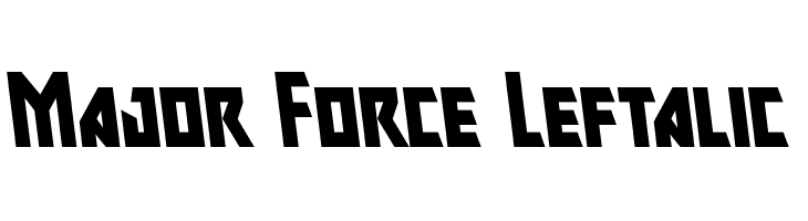 Major Force Leftalic  les polices de caractères gratuit tlcharger