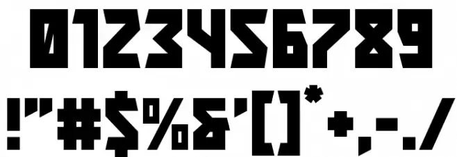 Major Force Regular Font OTHER CHARS
