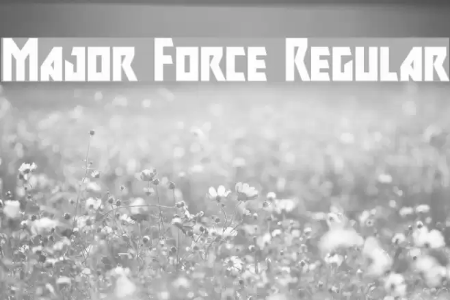 Major Force Regular Font examples