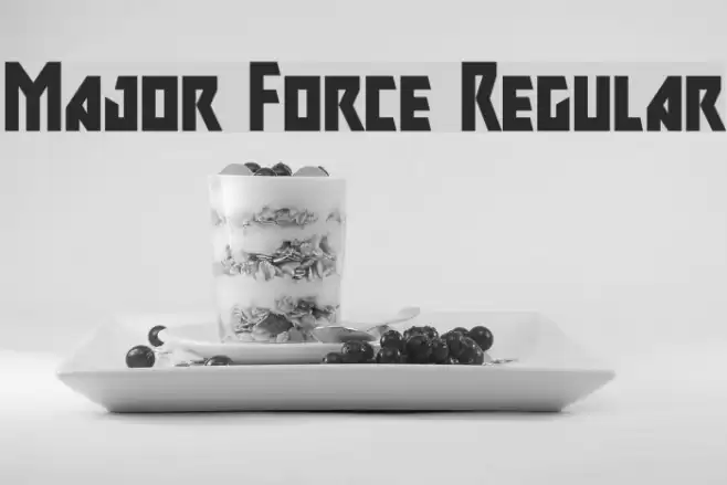 Major Force Regular Font examples