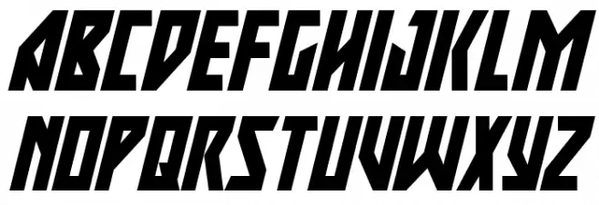 Major Force Super-Italic Polices MAJUSCULES