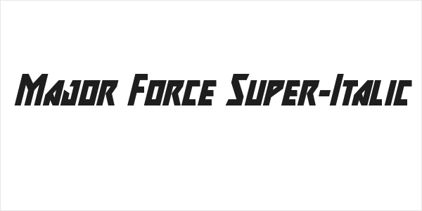Major Force Super-Italic Logo