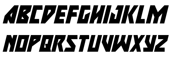 Major Force Super-Italic Font LOWERCASE
