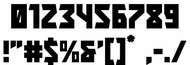 Major Force Font OTHER CHARS