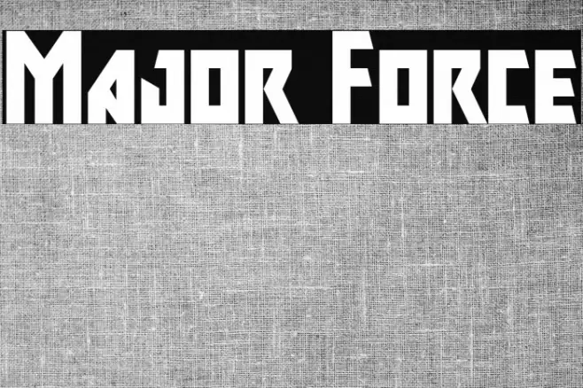 Major Force Font examples