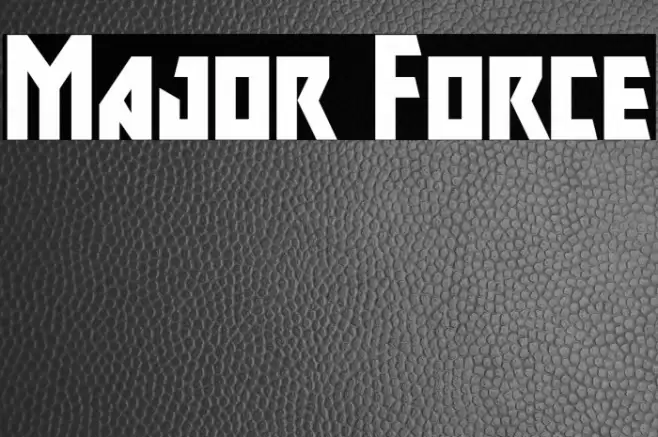 Major Force Font examples
