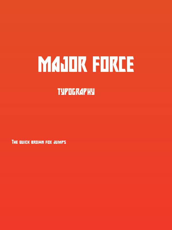 Major Force Poster