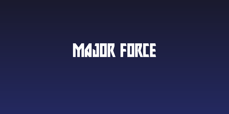 Major Force Social Header