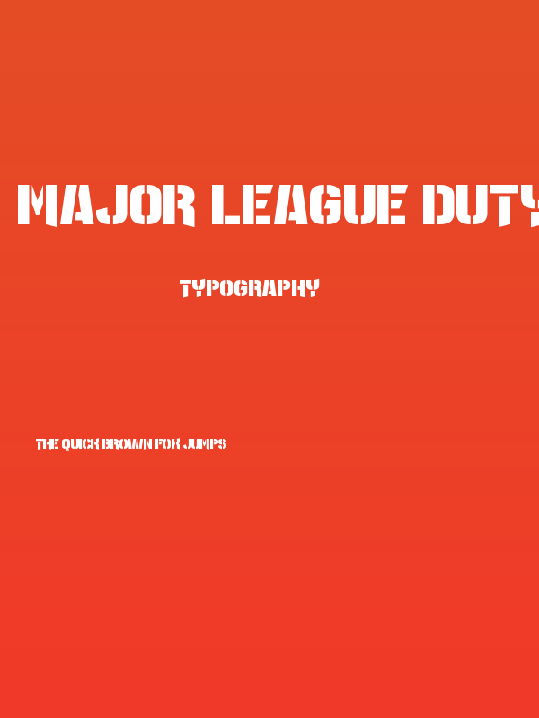 Major League Duty Poster