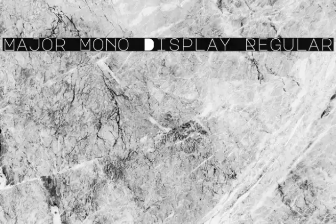 Major Mono Display Regular Font examples