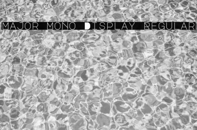Major Mono Display Regular Font examples